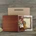 Delicate Wooden Invitation Card With Butterfly Bow Wedding Invitation Card with Hand Bag